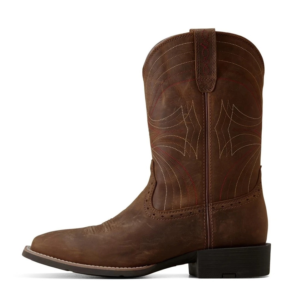 Mens Size 9 D- Ariat Sport Western Performance Boots Brown Square Toe - $180 - Picture 2 of 6